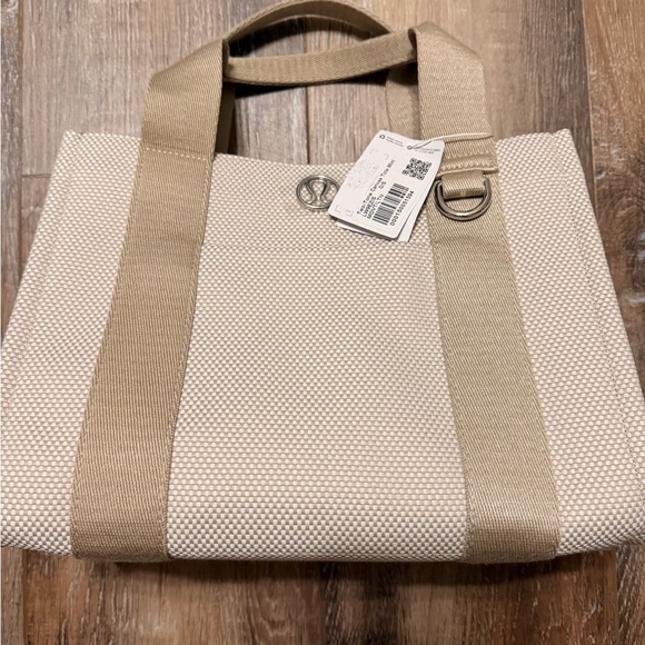 lululemon athletica Handbags - lululemon athletica Cream and Tan Tote Bag